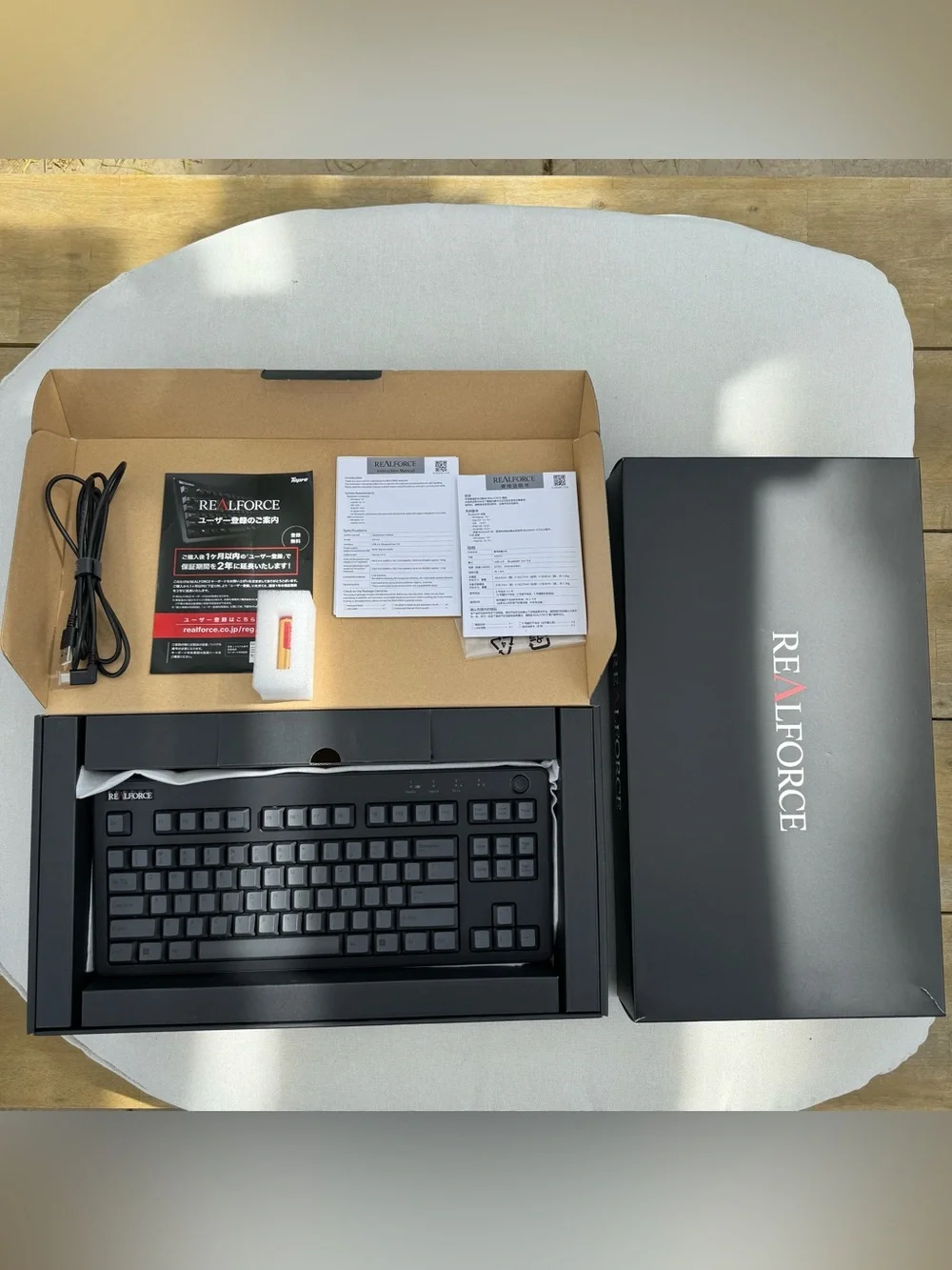 REALFORCE R3 R3HD13 Black Topre 30g Silent Wireless Keyboard 87 Key Complete Box